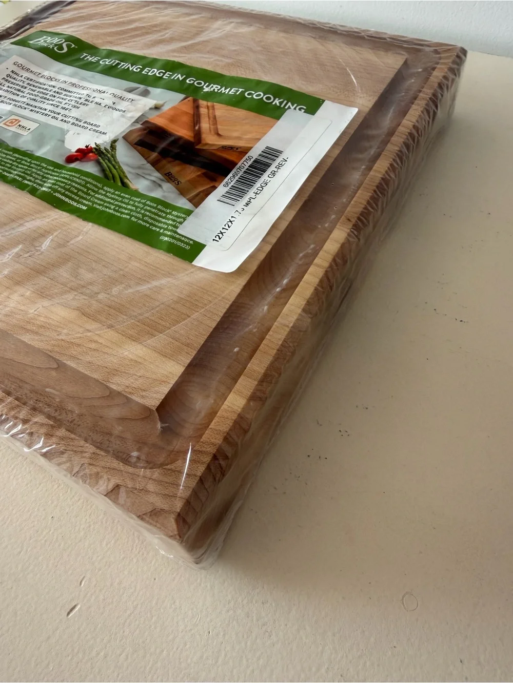 Boos Block Wood Cutting Board Natural Maple Cutting Board with Juice Groove NWT - Picture 3 of 8